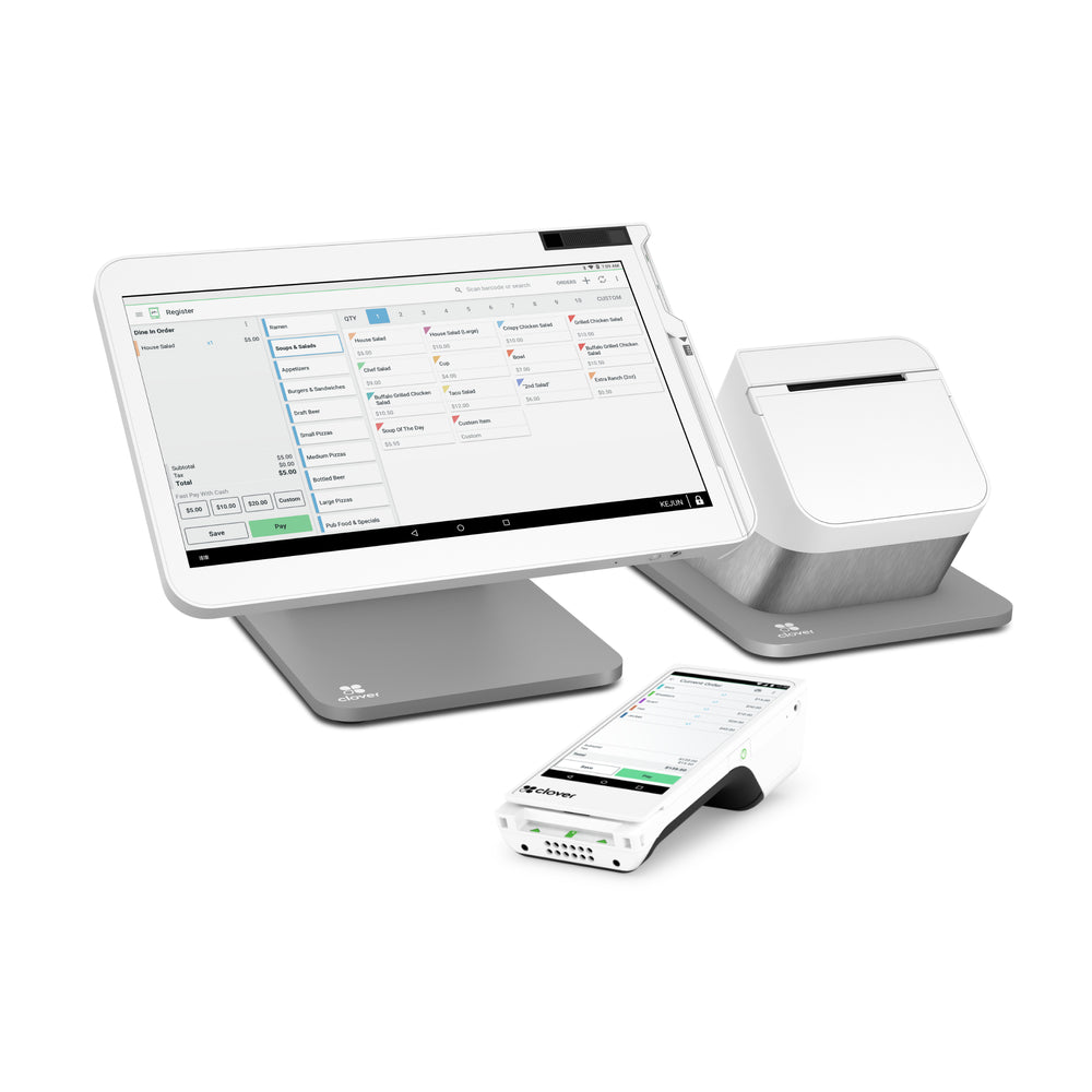 Restaurant & Bar Clover Bundle: Clover Station Solo + Flex  ( POS Placement Program )